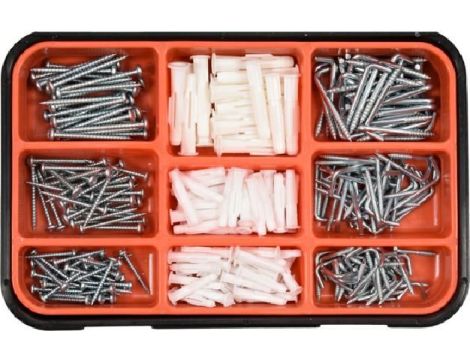 VOREL ZESTAW WKRĘTÓW I KOŁKÓW ROZPOROWYCH 290szt