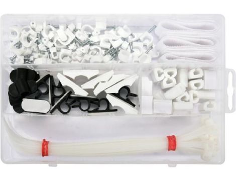 VOREL ZESTAW DO MOCOWAŃ KABLI 124szt.