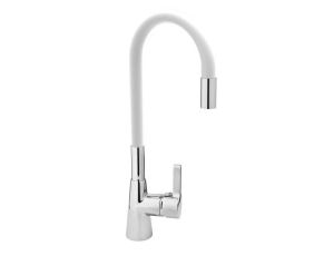 FALA BATERIA ZLEWOZMYWAKOWA ELASTYCZNA WYLEWKA FLEXIBLE BIAŁA