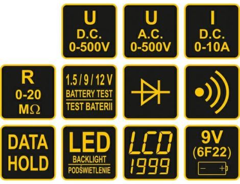 VOREL MIERNIK CYFROWY UNIWERSALNY  81774 - 2