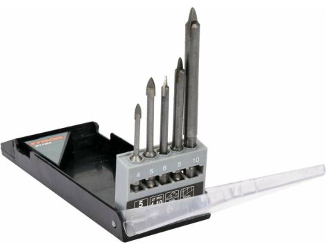 STHOR WIERTŁO DO SZKŁA I CERAMIKI ZESTAW 5szt. 4|5|6|8|10mm