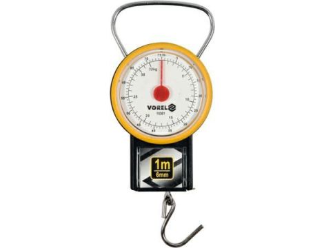 VOREL WAGA SPRĘŻYNOWA Z MIARKĄ ZWIJANĄ 32kg