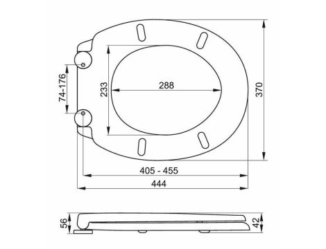 FALA DESKA WC WOLNOOPADAJĄCA WYPINANA DP BIAŁY - 3