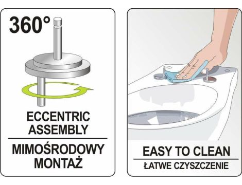 FALA DESKA WC WOLNOOPADAJĄCA WYPINANA DP BIAŁY - 4
