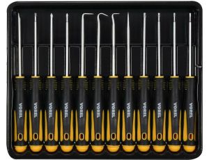 VOREL ZESTAW PRECYZYJNYCH WKRĘTAKÓW I HACZYKÓW 12szt.