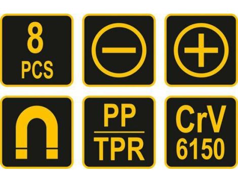 VOREL WKRĘTAKI KOMPLET  8el. - 2