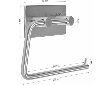 FALA UCHWYT NA PAPIER TOALETOWY STEELY Z TAŚMĄ 3M - 2