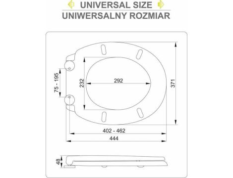 FALA DESKA WC WOLNOOPADAJĄCA Z NAKŁADKĄ DLA DZIECI 2w1, WYPINANA PP-O - 5