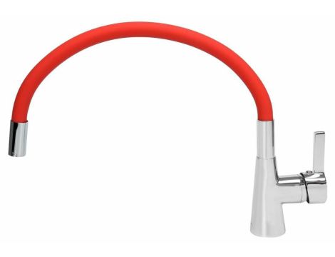 FALA BATERIA ZLEWOZMYWAKOWA ELASTYCZNA WYLEWKA FLEXIBLE CZERWONA - 2