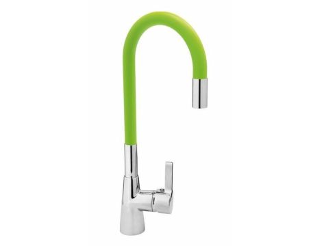 FALA BATERIA ZLEWOZMYWAKOWA ELASTYCZNA WYLEWKA FLEXIBLE ZIELONA - 2