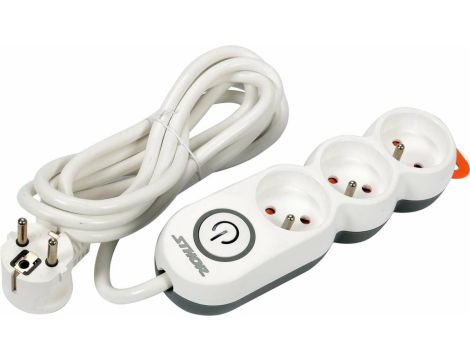 STHOR PRZEDŁUŻACZ / LISTWA Z UZIEMIENIEM 3-GNIAZDA 3,0m