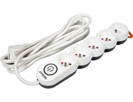 STHOR PRZEDŁUŻACZ / LISTWA Z UZIEMIENIEM 5-GNIAZD 3,0m