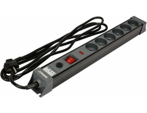 STHOR PRZEDŁUŻACZ / LISTWA PRZEPIĘCIOWA / PRZECIĄŻENIOWA 6-GNIAZD 3,0m