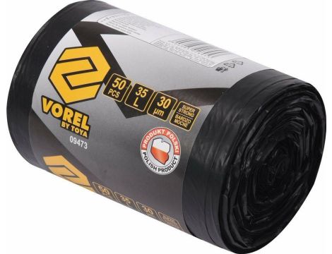 VOREL WORKI SUPER MOCNE NA ODPADY 35l  30µm /50szt. 09473