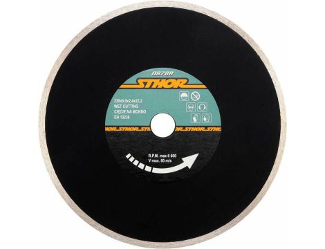 STHOR TARCZA DIAMENTOWA 230 x 22,2mm PEŁNA, DO CERAMIKI 08788
