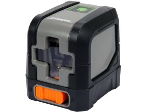 STHOR LASER KRZYZOWY ZIELONA WIĄZKA ± 3 mm / 10 m 2xAA