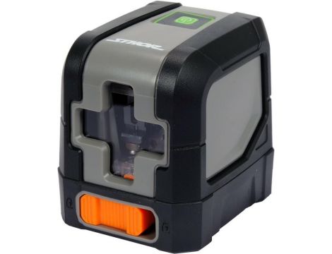 STHOR LASER KRZYZOWY ZIELONA WIĄZKA ± 3 mm / 10 m 2xAA