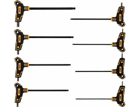VOREL KLUCZE SZEŚCIOKĄTNE / HEX  Z RĘKOJEŚCIĄ 8szt KULA