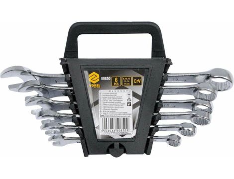 VOREL KLUCZE PŁASKO - OCZKOWE KOMPLET 6szt. (8-17mm)