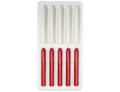 VOREL WKŁADY/RYSIKI WOSKOWE FI 10 x 85mm DO OŁÓWKA