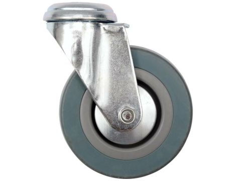 VOREL KOŁO SKRĘTNE SZARA GUMA  75mm