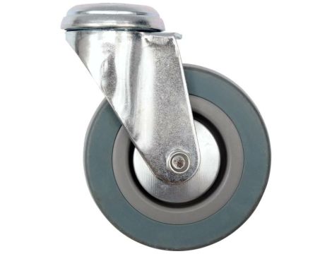 VOREL KOŁO SKRĘTNE SZARA GUMA 100mm