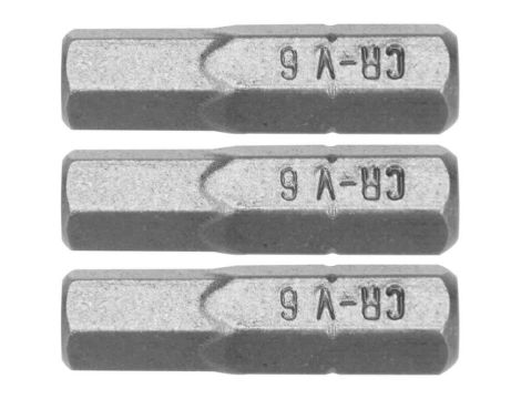 STHOR BITY 1/4"x25 mm HEX H6 3szt.