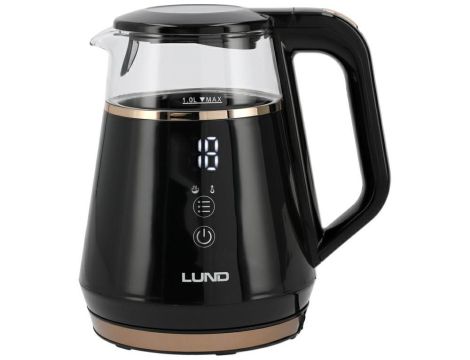LUND CZAJNIK ELEKTRYCZNY 1L REGULACJA TEMPERATURY CZARNY