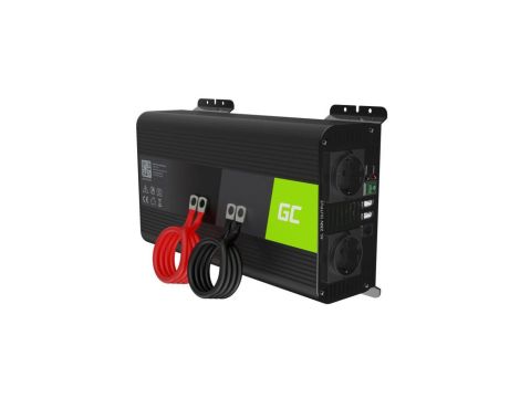 PRZETWORNICA NAPIĘCIA INWERTER Green Cell PRO 12V -igt/br 230V 1000W/2000W CZYSTA SINUSOIDA INVGC09