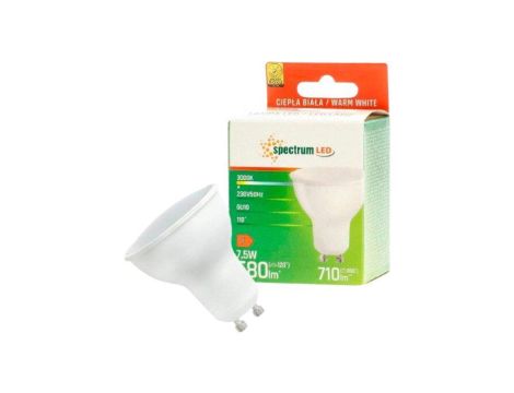 Żarówka LED 7,5W GU10 ciepła Spectrum WOJ14592
