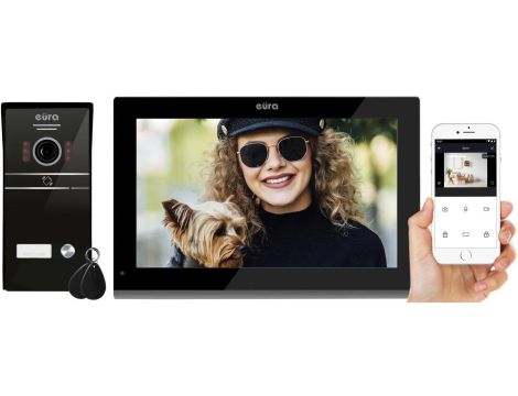 WIDEODOMOFN EURA VDP-98C5 czarny, wi-fi, Tuya