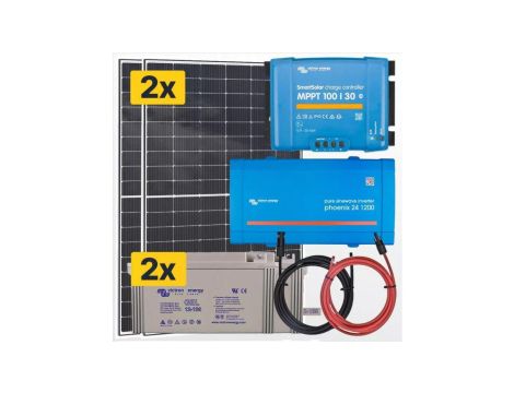 ELEKTROWNIA SŁONECZNA 800WP Z AKUMULATOREM - ZASILANIE 230V MOC 1000W + MPPT