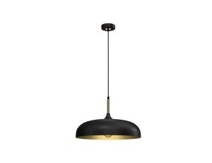 Lampa wisząca LINCOLN BLACK/GOLD 1xE27 MLP7898 Milagro