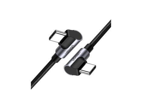 Kabel Ugreen US323 kątowy USB-C - USB-C PD QC 60W 3A 2m - czarny