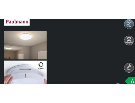 Plafoniera AXIN  2X E27 max. 18W IP44 okrągła 255mm 230V biały / tworzywo sztuczne - 9