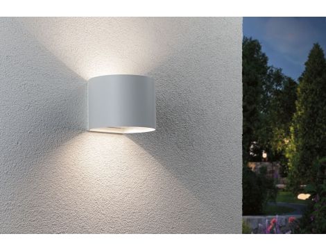 Mobilna lmapa ścienna NYORA LED z czujnikiem 2x1W góra/dół 3000K 2x165lm USB-C Aku IP44 biały / aluminium / tworzywo sztuczne - 4