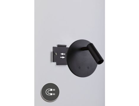 Mobilna lmapa ścienna AIORA LED DIM 0,7W + baclight 0,6W 2700K 78 + 82lm USB-C Aku czarny / tworzywo sztuczne - 5