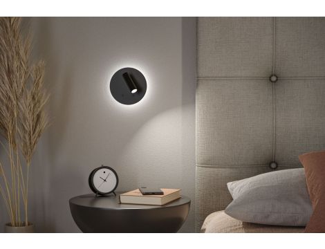 Mobilna lmapa ścienna AIORA LED DIM 0,7W + baclight 0,6W 2700K 78 + 82lm USB-C Aku czarny / tworzywo sztuczne - 9