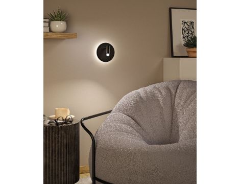 Mobilna lmapa ścienna AIORA LED DIM 0,7W + baclight 0,6W 2700K 78 + 82lm USB-C Aku czarny / tworzywo sztuczne - 10