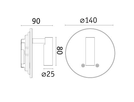 Mobilna lmapa ścienna AIORA LED DIM 0,7W + baclight 0,6W 2700K 78 + 82lm USB-C Aku biały / tworzywo sztuczne - 15