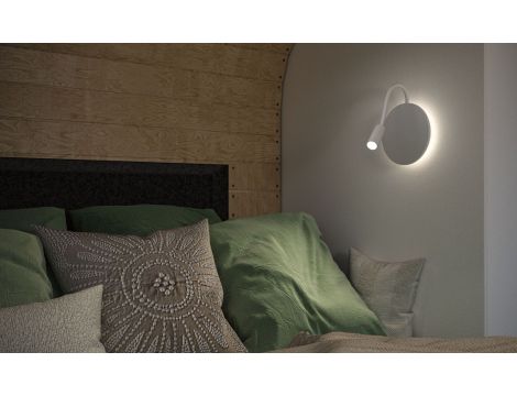 Mobilna lmapa ścienna MIORA LED DIM 0,7W + baclight 0,6W 2700K 78 + 82lm USB-C Aku biały / tworzywo sztuczne - 12