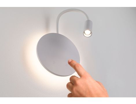 Mobilna lmapa ścienna MIORA LED DIM 0,7W + baclight 0,6W 2700K 78 + 82lm USB-C Aku biały / tworzywo sztuczne - 4