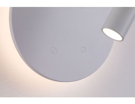 Mobilna lmapa ścienna MIORA LED DIM 0,7W + baclight 0,6W 2700K 78 + 82lm USB-C Aku biały / tworzywo sztuczne - 5