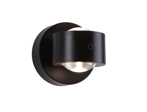 Mobilna lmapa ścienna ZORIK LED DIM 2x1,1W góra/dół 2700K 2x110lm USB-C Aku IP44 czarny / tworzywo sztuczne - 2