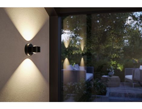 Mobilna lmapa ścienna ZORIK LED DIM 2x1,1W góra/dół 2700K 2x110lm USB-C Aku IP44 czarny / tworzywo sztuczne - 11