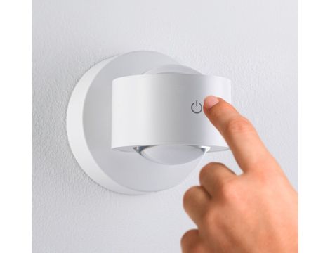 Mobilna lmapa ścienna ZORIK LED DIM 2x1,1W góra/dół 2700K 2x110lm USB-C Aku IP44 biały / tworzywo sztuczne - 4