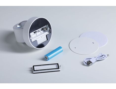 Mobilna lmapa ścienna ZORIK LED DIM 2x1,1W góra/dół 2700K 2x110lm USB-C Aku IP44 biały / tworzywo sztuczne - 8