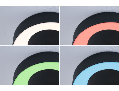 Plafoniera CASCA SH Zigbee RGBW DIM LED 20W 1750lm okrągła 400mm 2200 - 6500 K IP44 230V Czarny mat / tworzywo sztuczne - 7