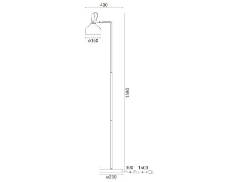 Lampa podłogowa Neordic Juna max.20W E14 DIM 230V nugat / złoty / metal - 7