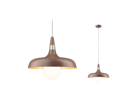 Lampa wisząca Neordic Juna 342mm max.20W E27 DIM 230V nugat / złoty / metal - 5